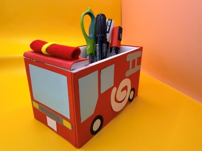 つくろう！消防車小物入れ